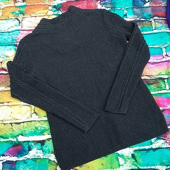 Nautica Charcoal Cable Long Sweater size Large - Picture 8 of 10